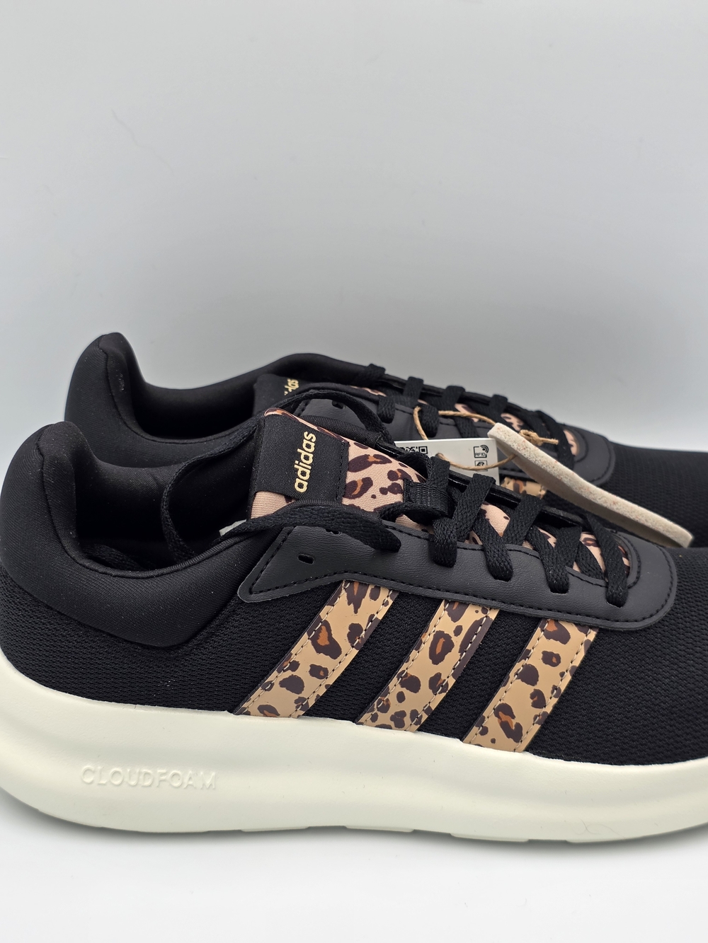 adidas Women’s Black Sneakers with Leopard Print Accents - Picture 5 of 6